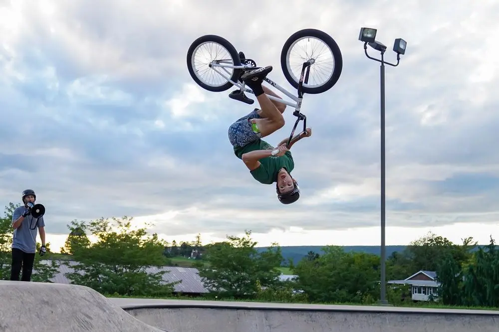 BMX Backflip in the deep end of The Rock
