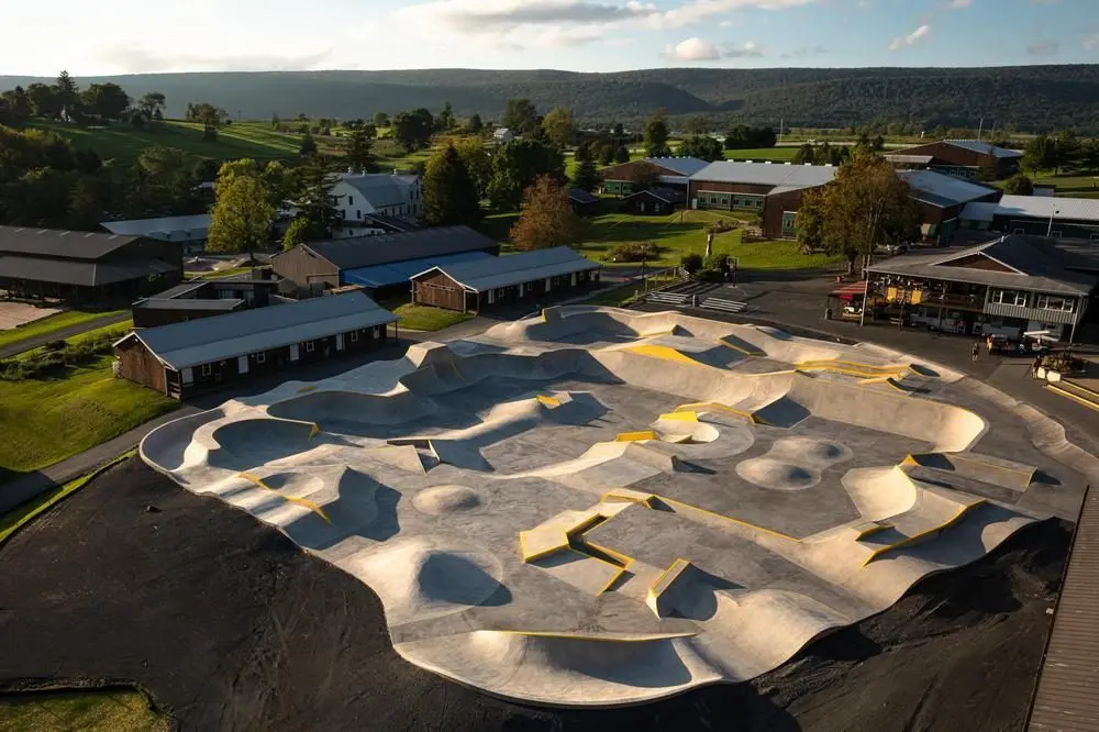 skate park overhead view