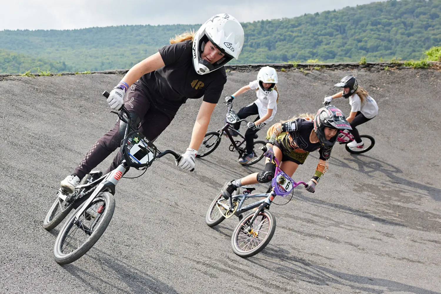 BMX race through the berm