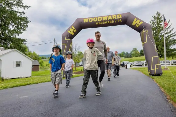 campers arriving at woodward